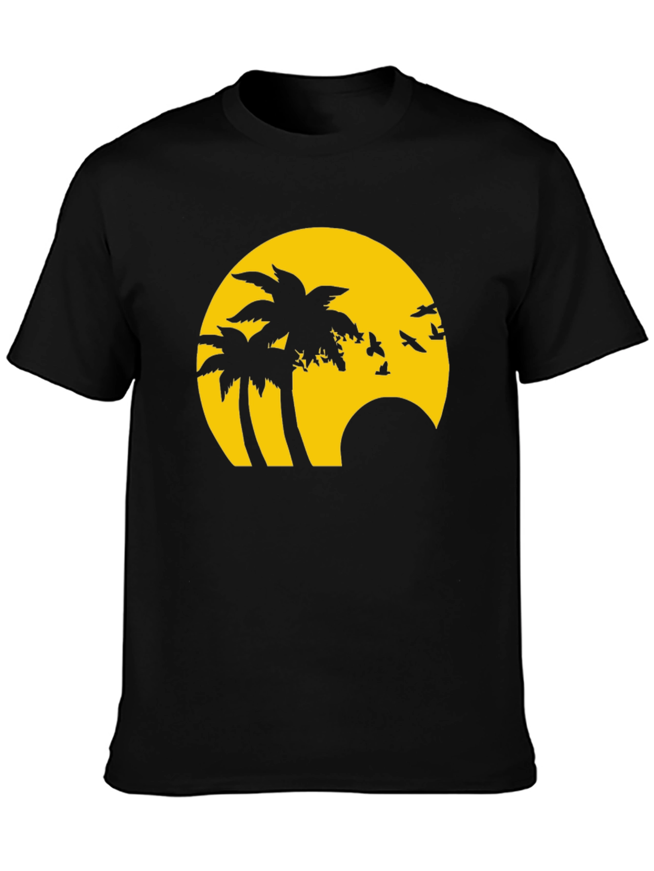 Tropical Palm Sunset Graphic T-Shirt