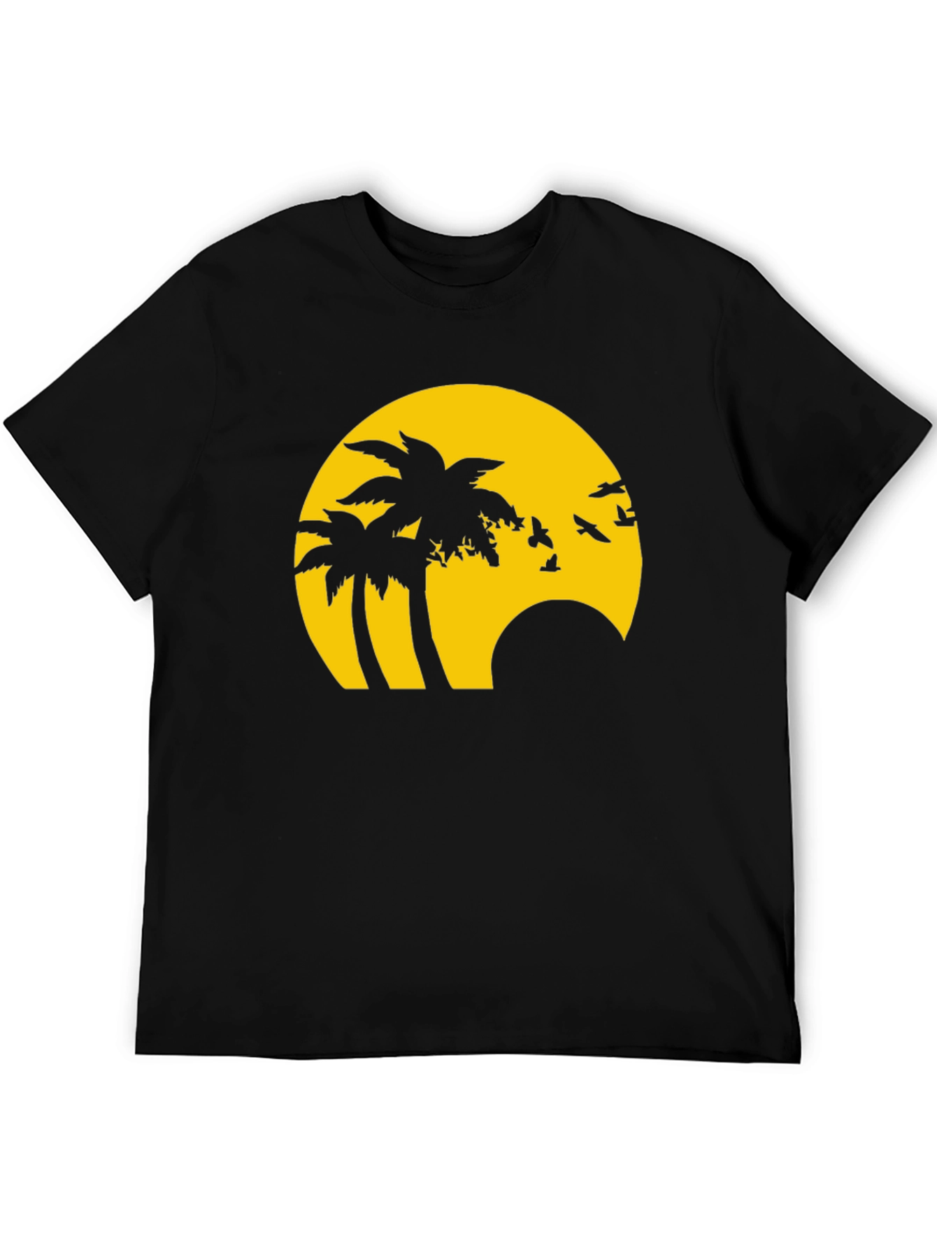 Tropical Palm Sunset Graphic T-Shirt