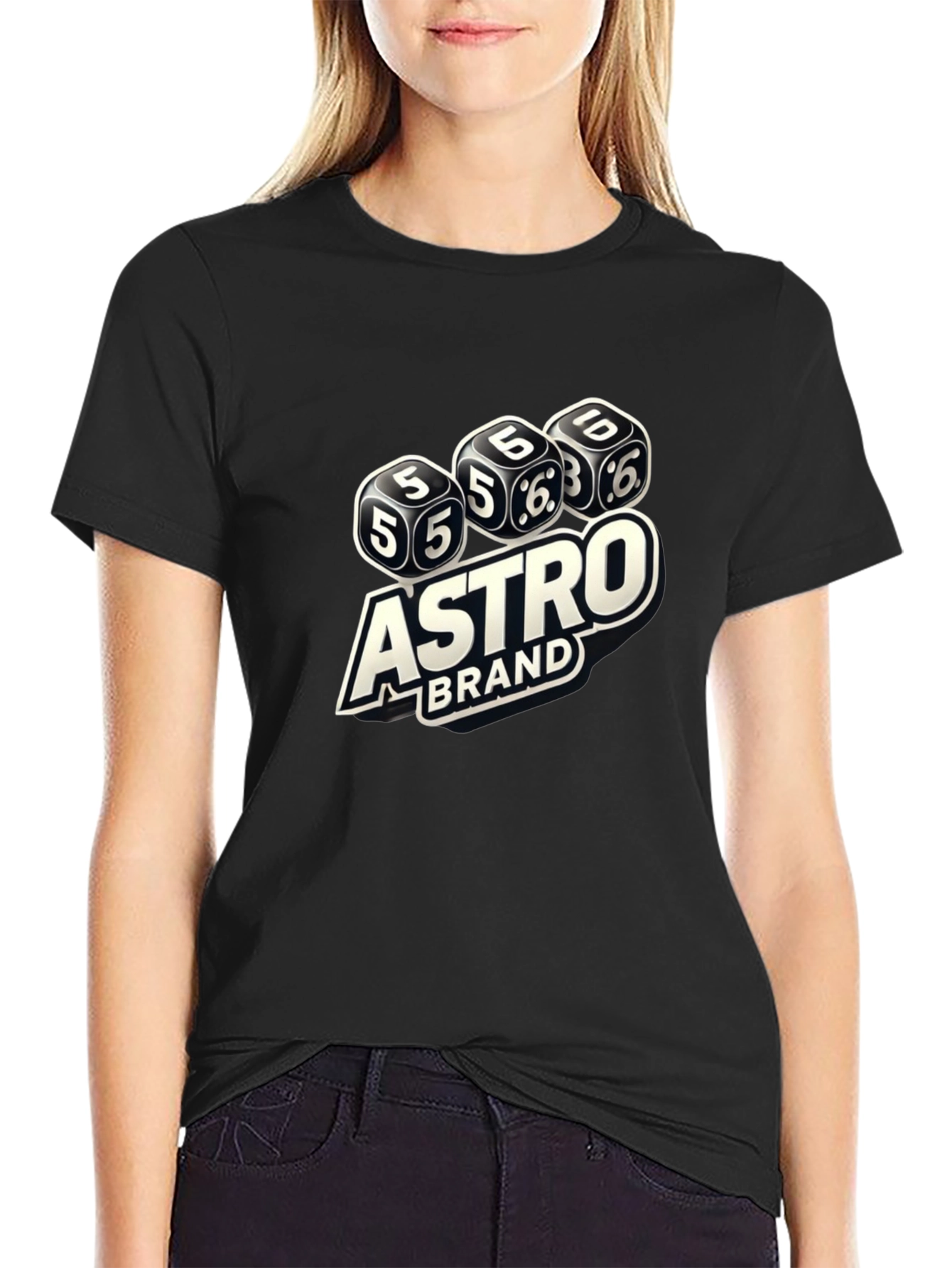 Astro Brand Dice Graphic Black T-Shirt