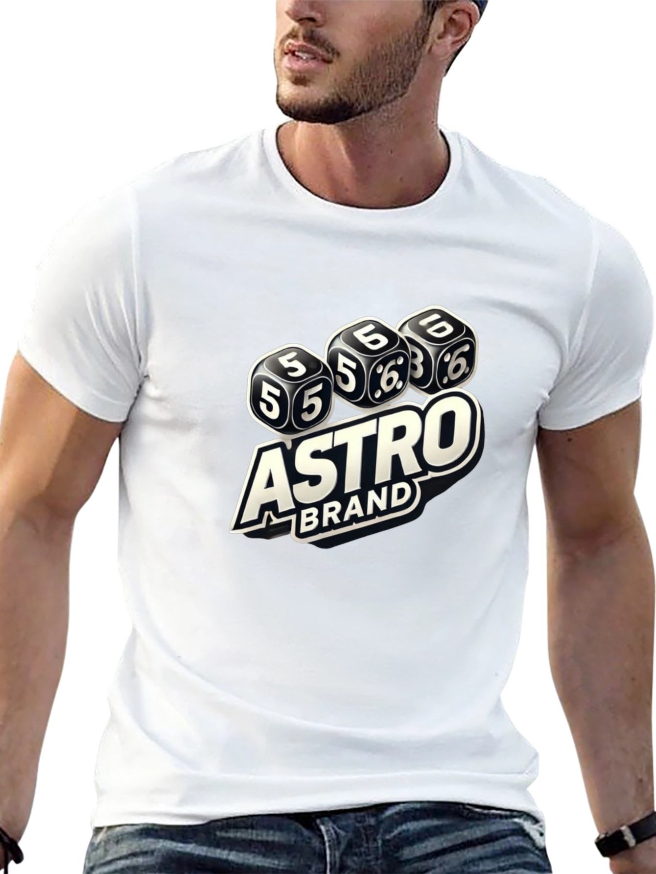 Astro Brand Dice Graphic Black T-Shirt
