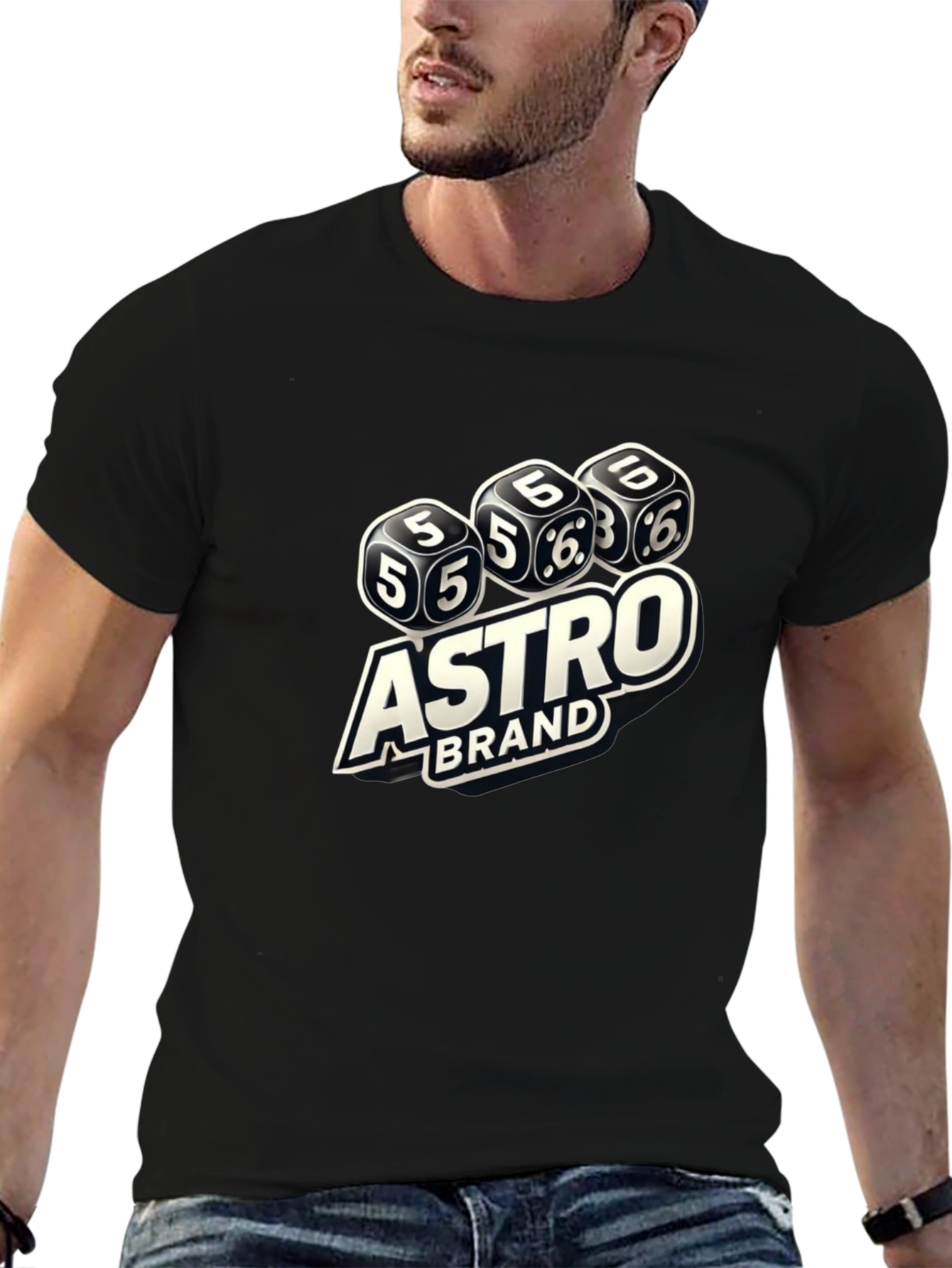 Astro Brand Dice Graphic Black T-Shirt