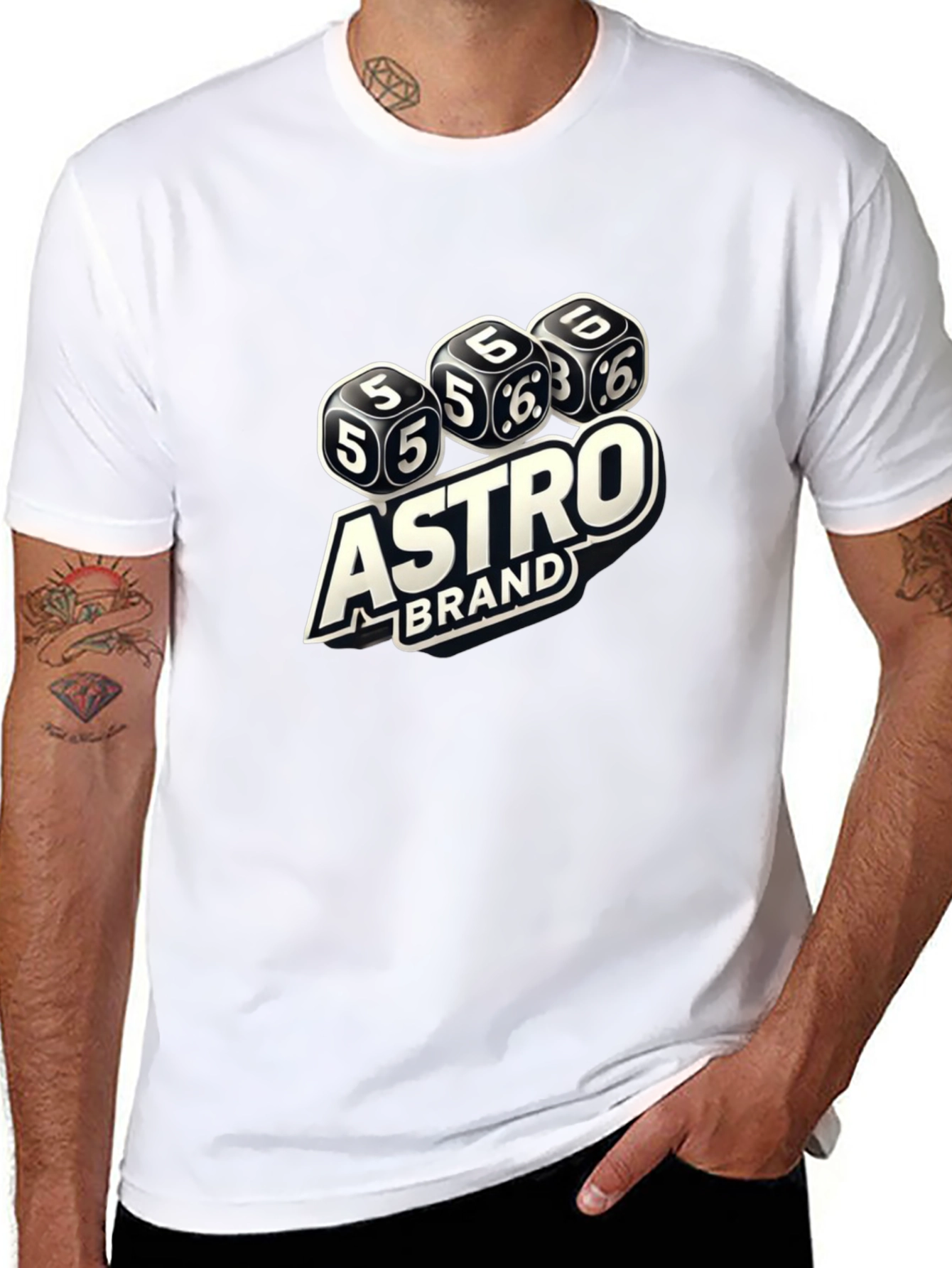Astro Brand Dice Graphic Black T-Shirt