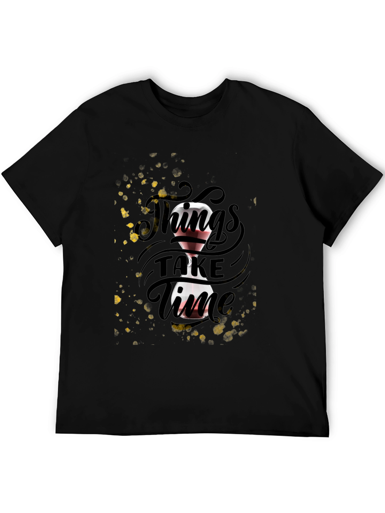Things Take Time Graphic Tee - Black Unisex T-Shirt