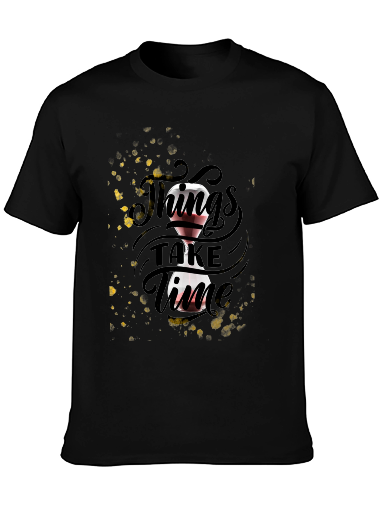 Things Take Time Graphic Tee - Black Unisex T-Shirt