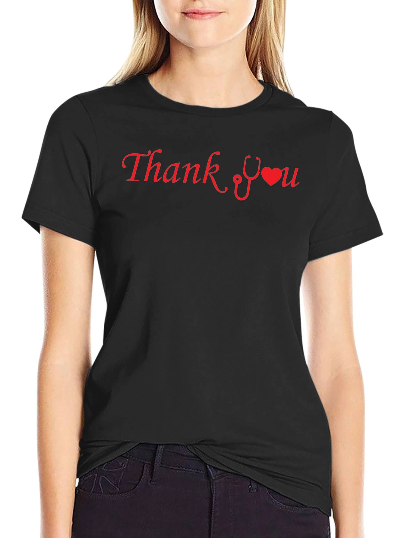 Thank You Healthcare Workers Black T-Shirt