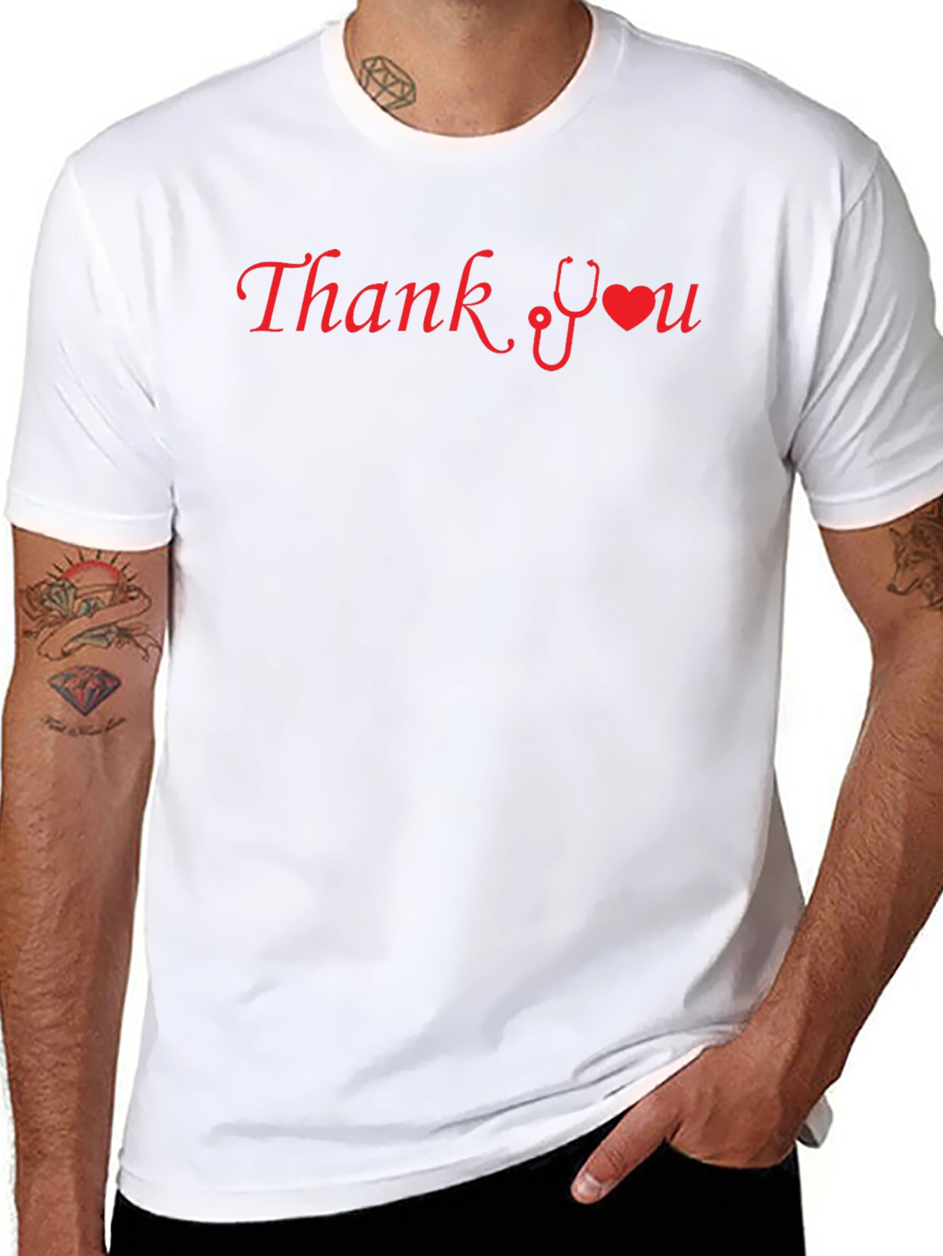 Thank You Healthcare Workers Black T-Shirt