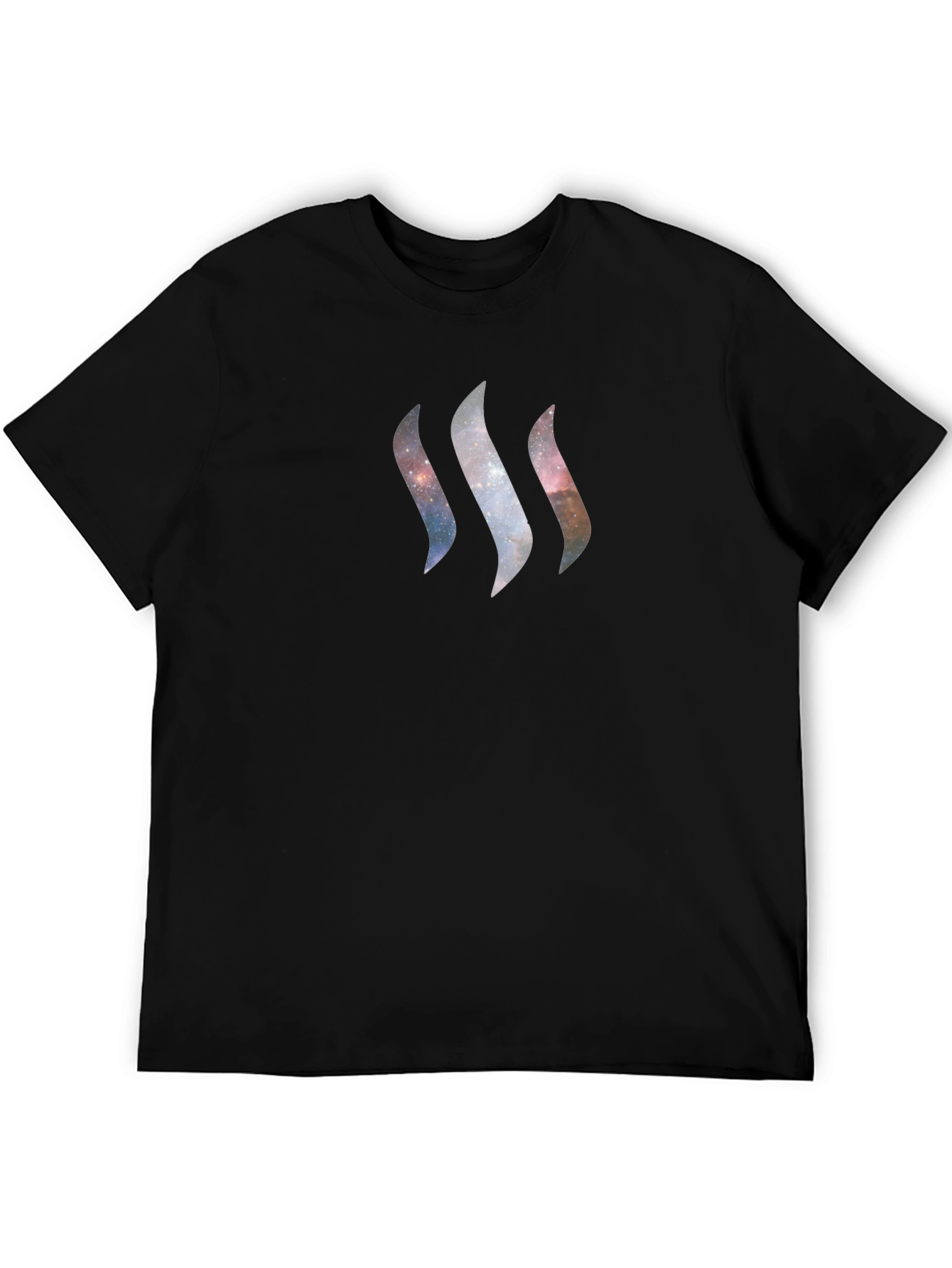 Cosmic Stream T-Shirt - Galaxy Design Black Tee