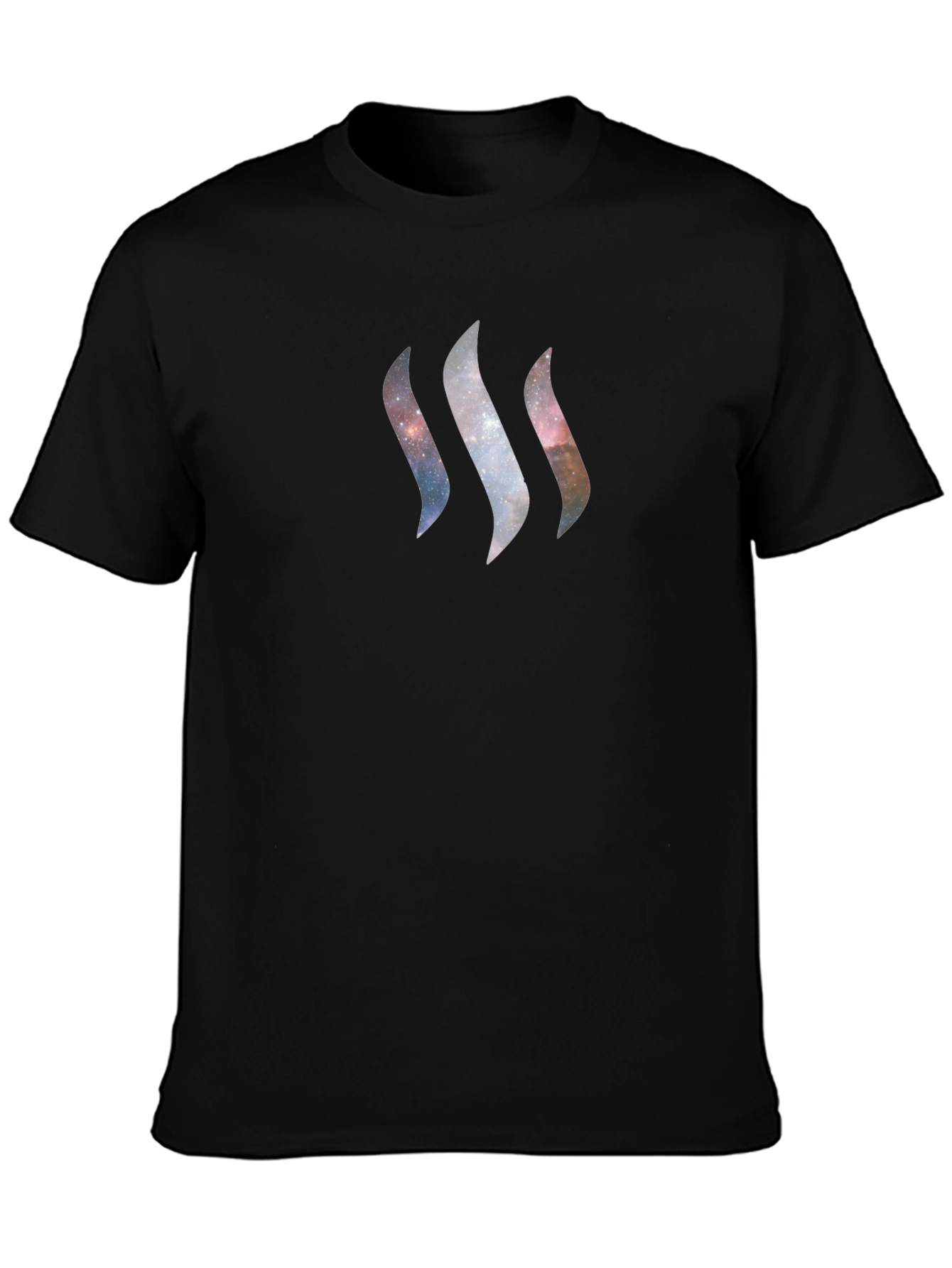 Cosmic Stream T-Shirt - Galaxy Design Black Tee