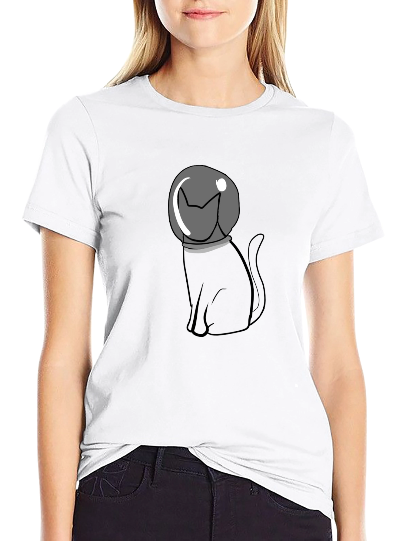 Astronaut Cat Graphic T-Shirt