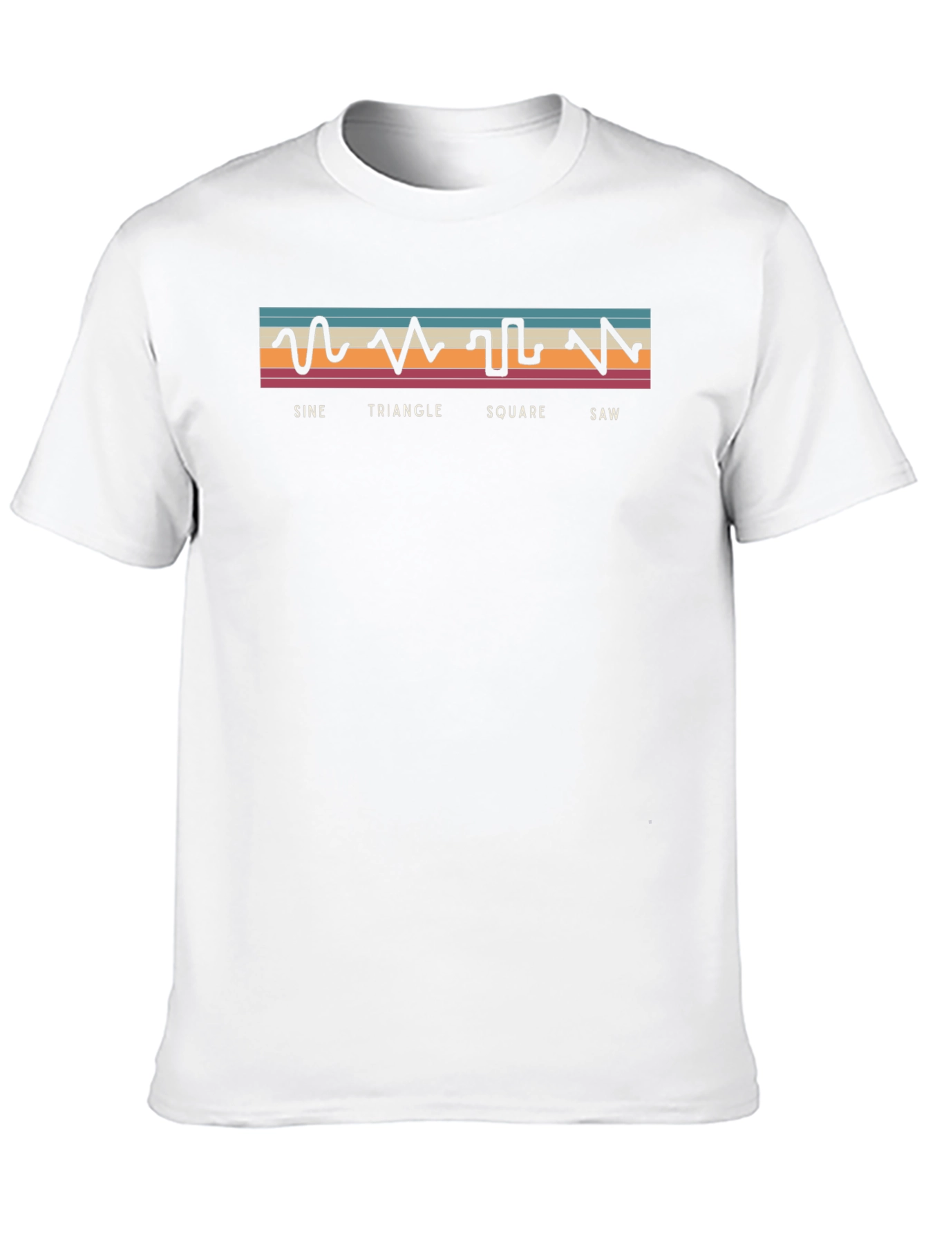 Sine Triangle Square Saw Waveforms Graphic Tee