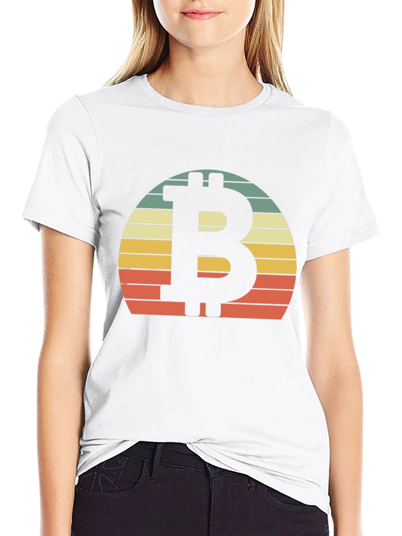 Bitcoin Sunset Graphic Tee - Crypto Retro Style