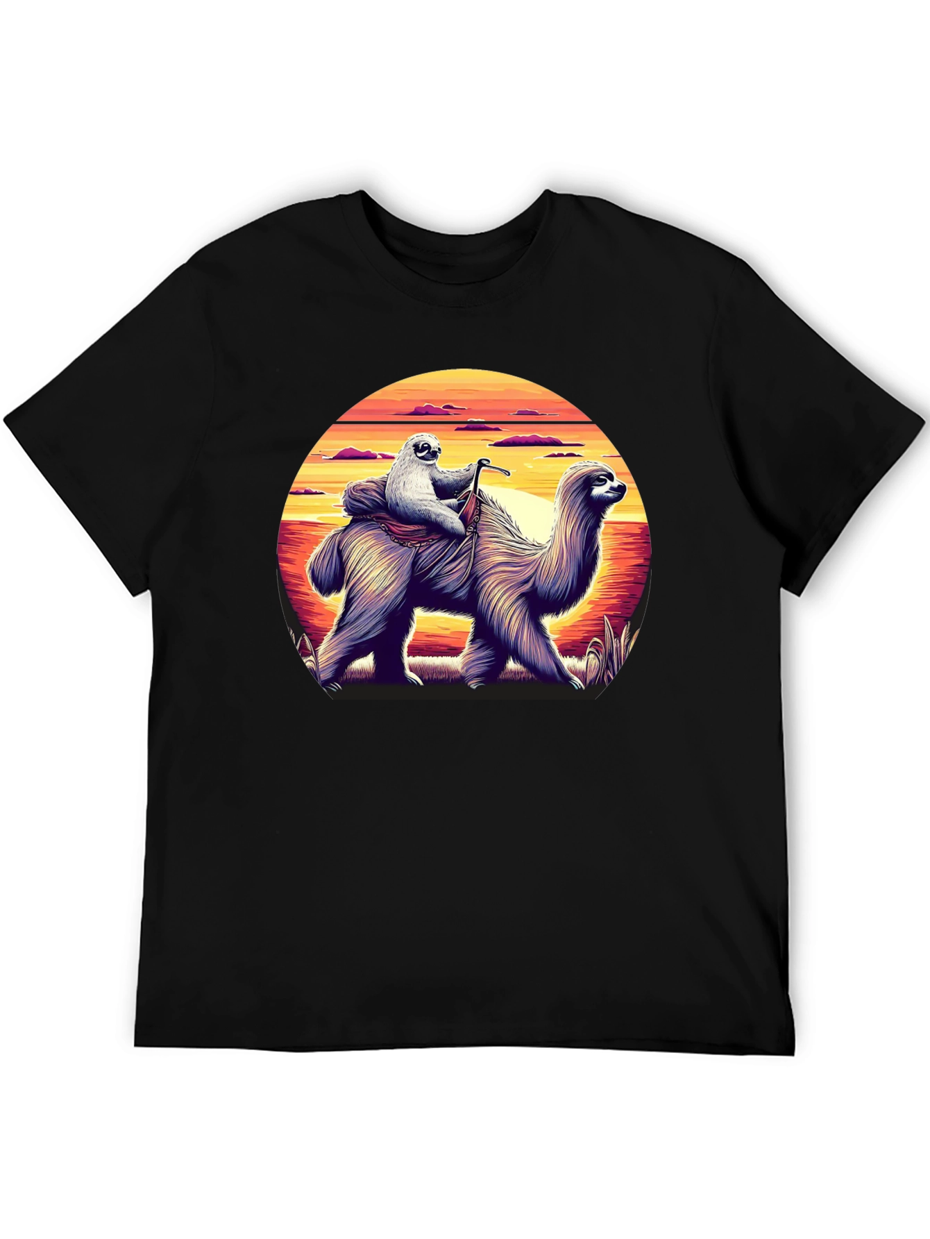 Sloth Riding Llama Graphic Tee