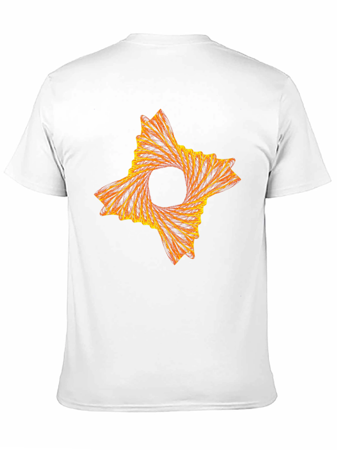 Abstract Fiery Star Graphic Tee - Black Cotton T-Shirt