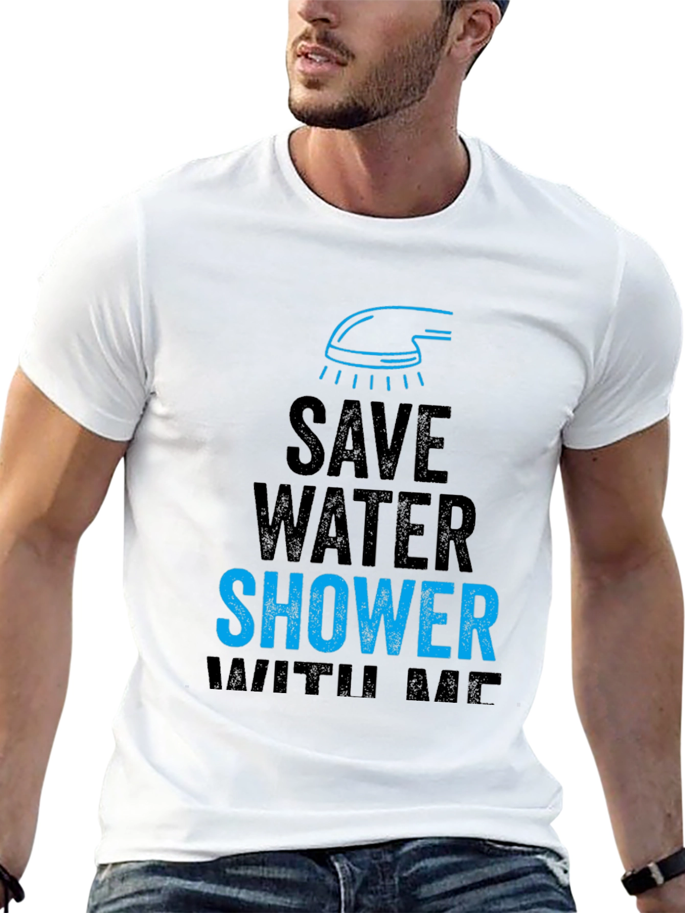 Save Water Shower With Me Funny Graphic T-Shirt