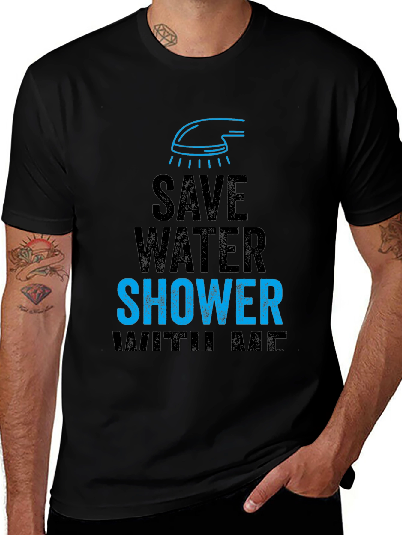 Save Water Shower With Me Funny Graphic T-Shirt