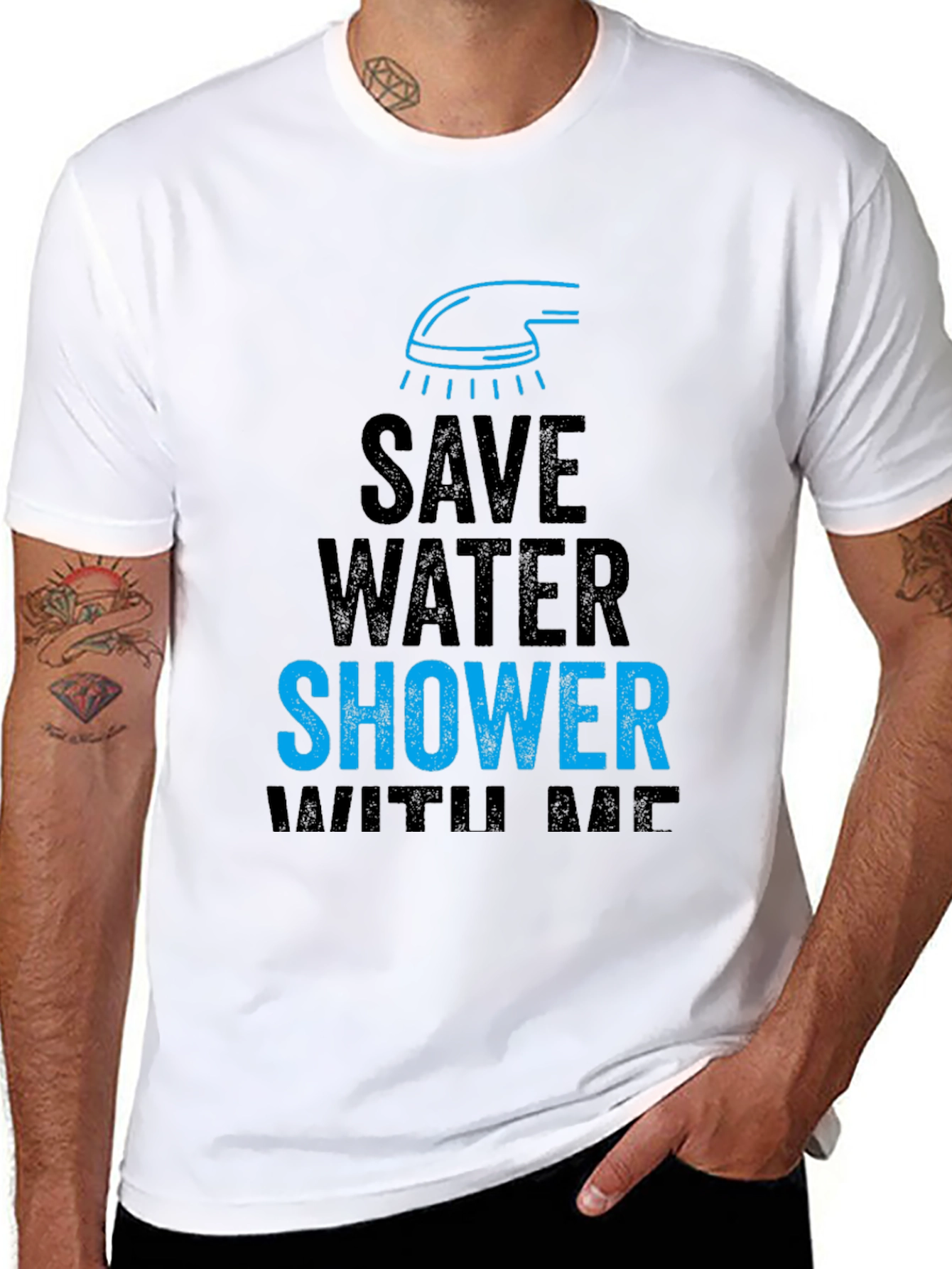 Save Water Shower With Me Funny Graphic T-Shirt