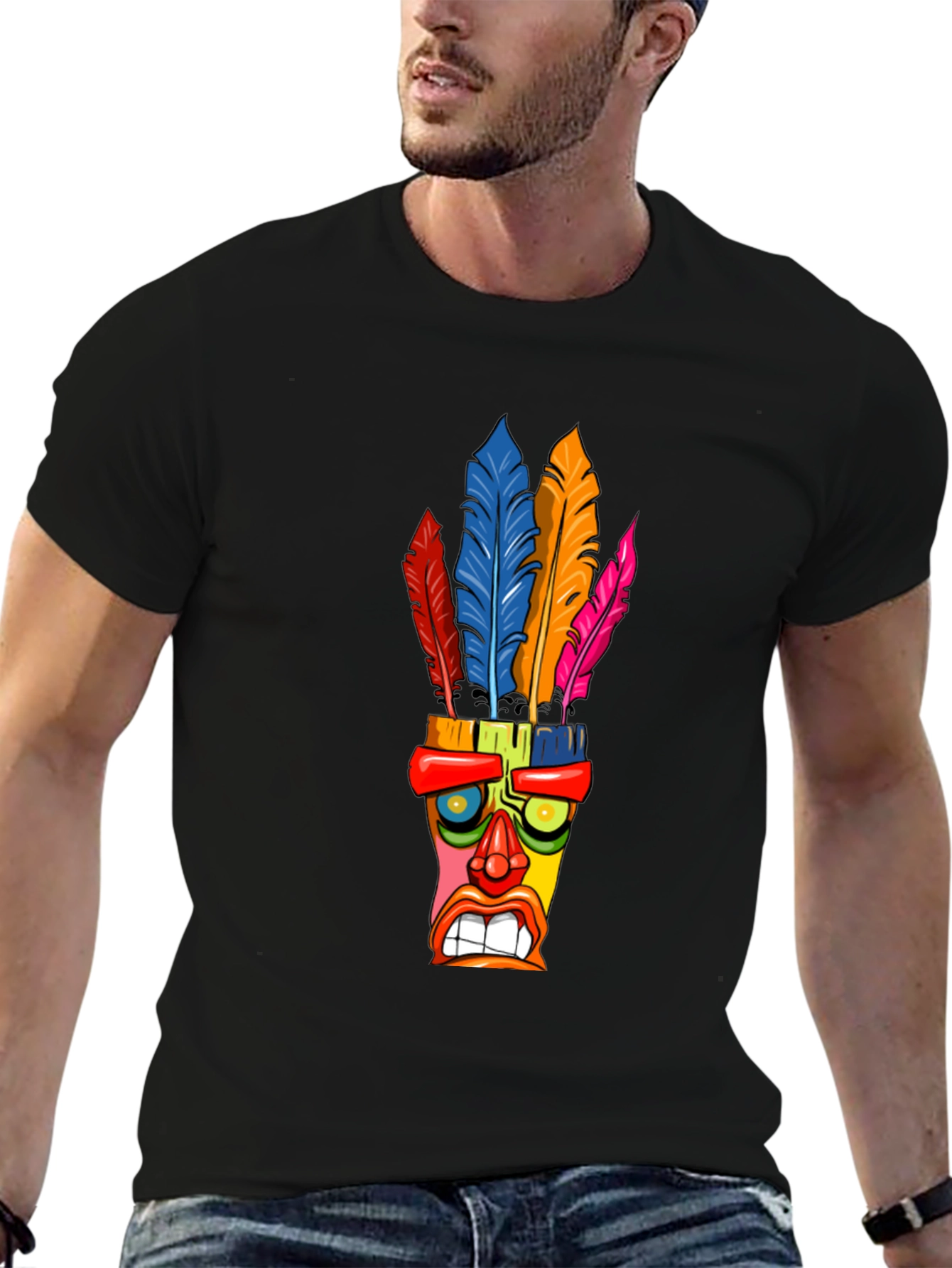 Colorful Tiki Mask T-Shirt