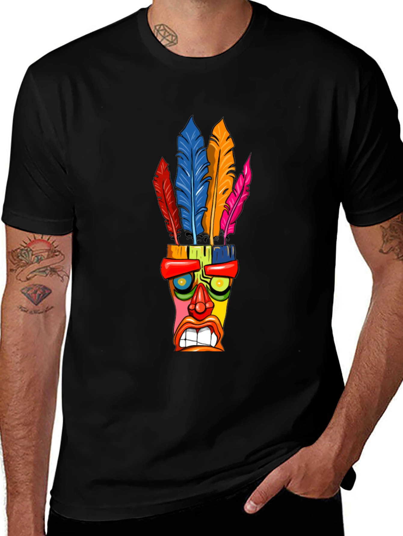 Colorful Tiki Mask T-Shirt