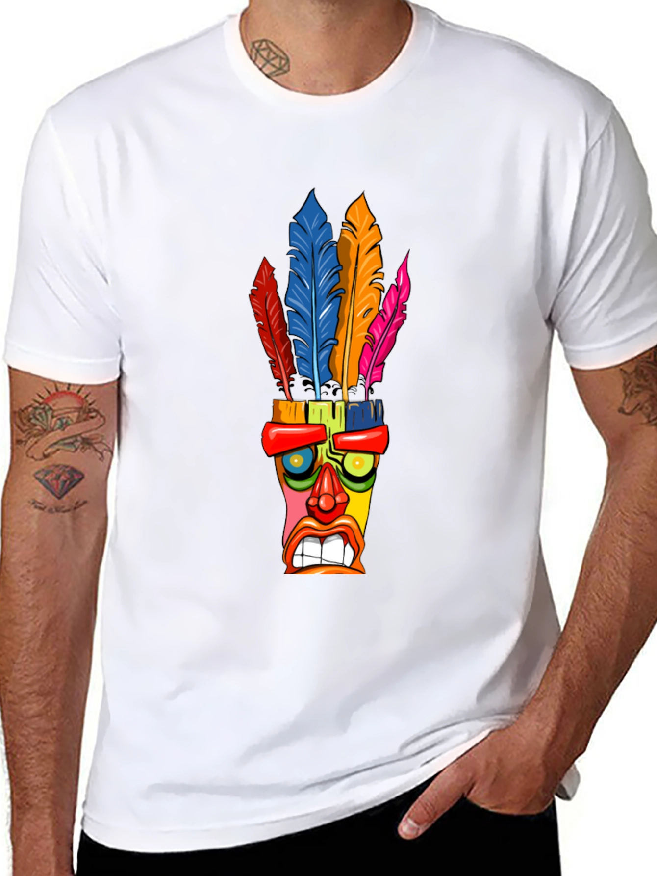 Colorful Tiki Mask T-Shirt