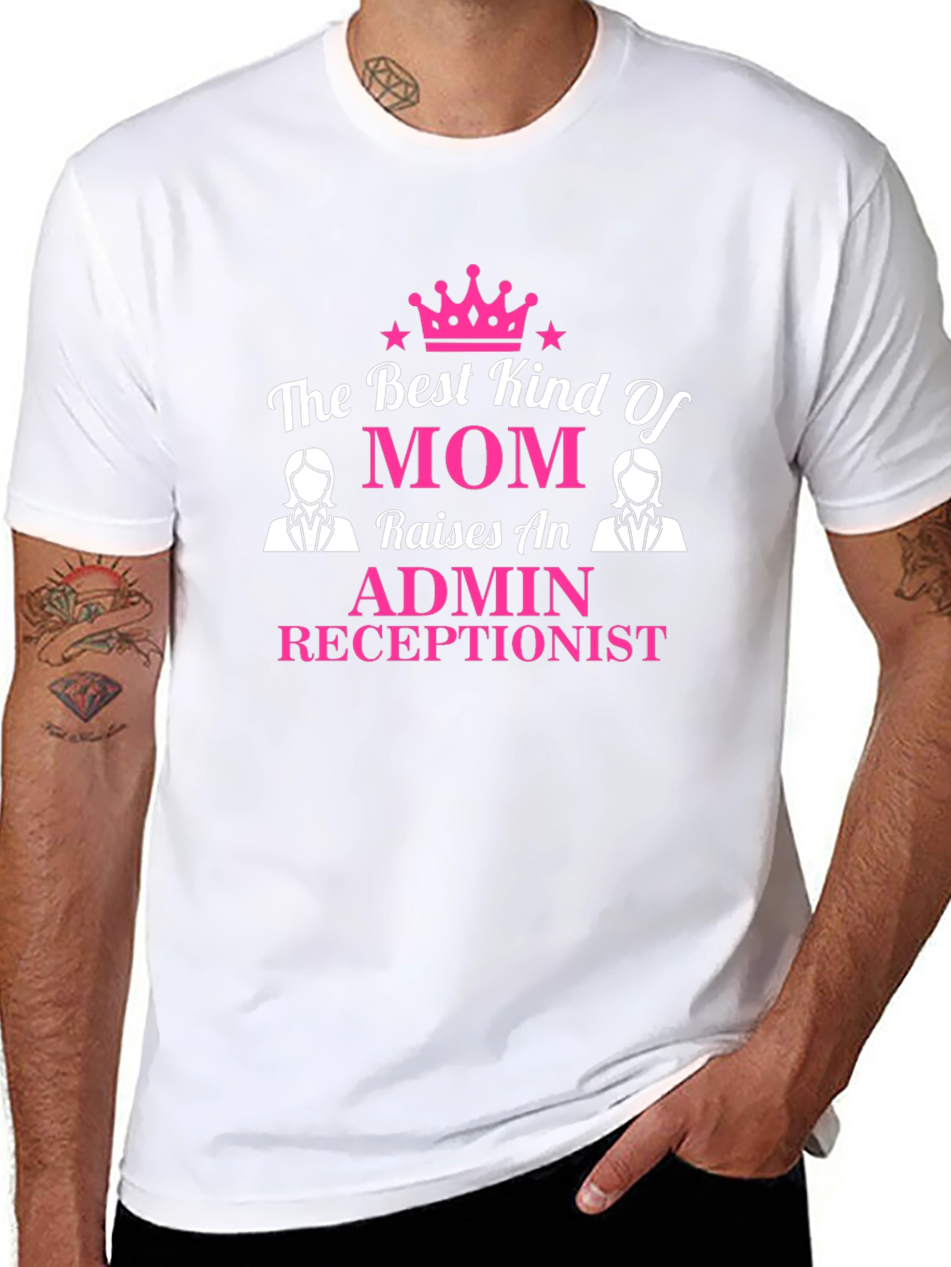 Admin Receptionist Mom T-Shirt - Best Kind of Mom