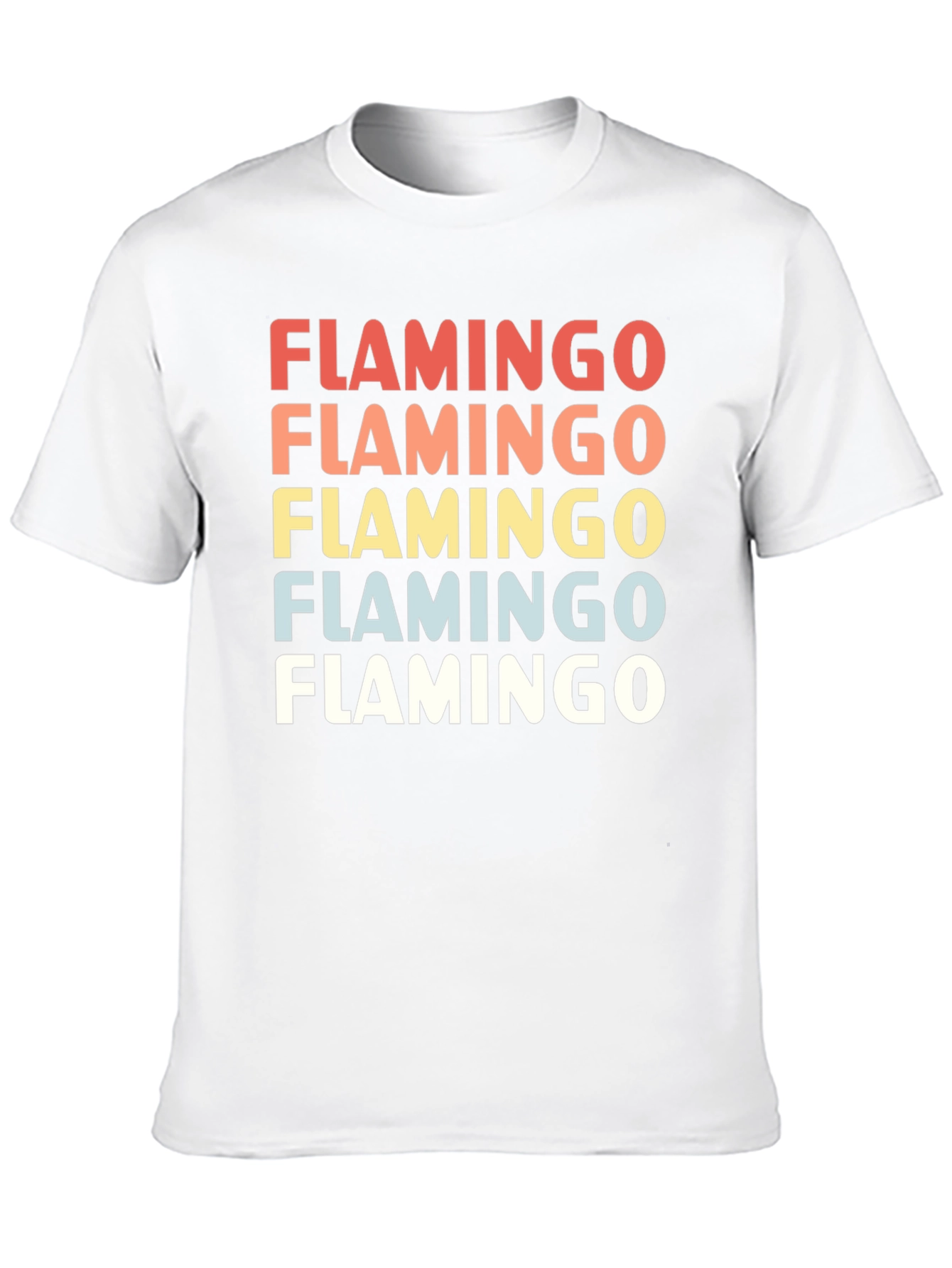 Retro Flamingo Graphic T-Shirt Black Cotton Tee