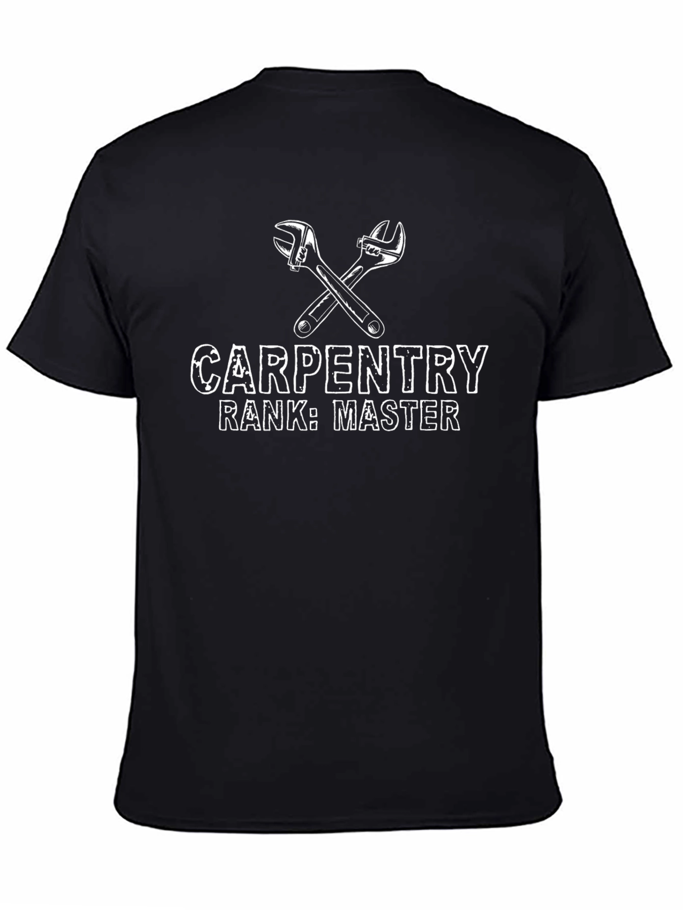 Carpentry Master T-Shirt - Black Crew Neck