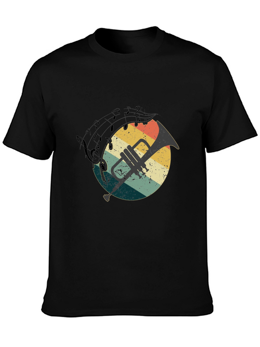Vintage Trumpet Graphic Tee - Music Lover Shirt