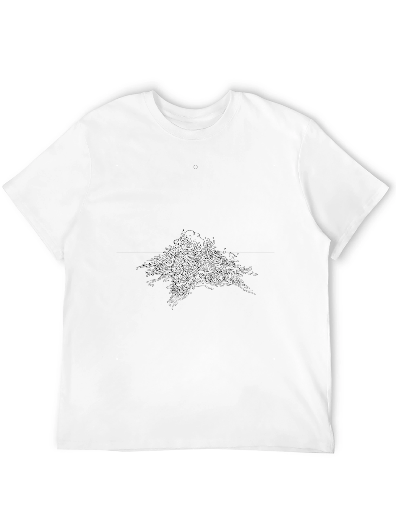 Black Graphic Tee - Abstract Design Comfort Fit