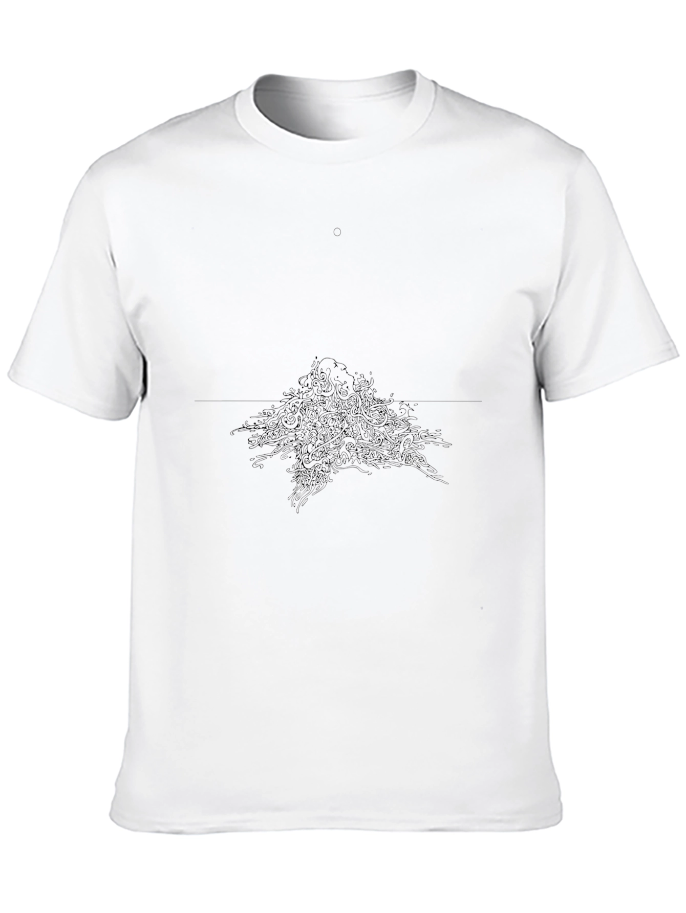 Black Graphic Tee - Abstract Design Comfort Fit