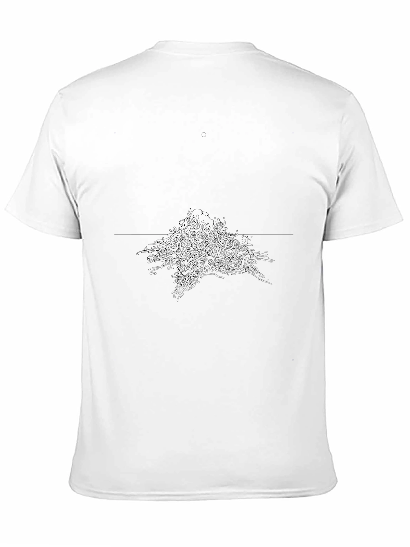 Black Graphic Tee - Abstract Design Comfort Fit