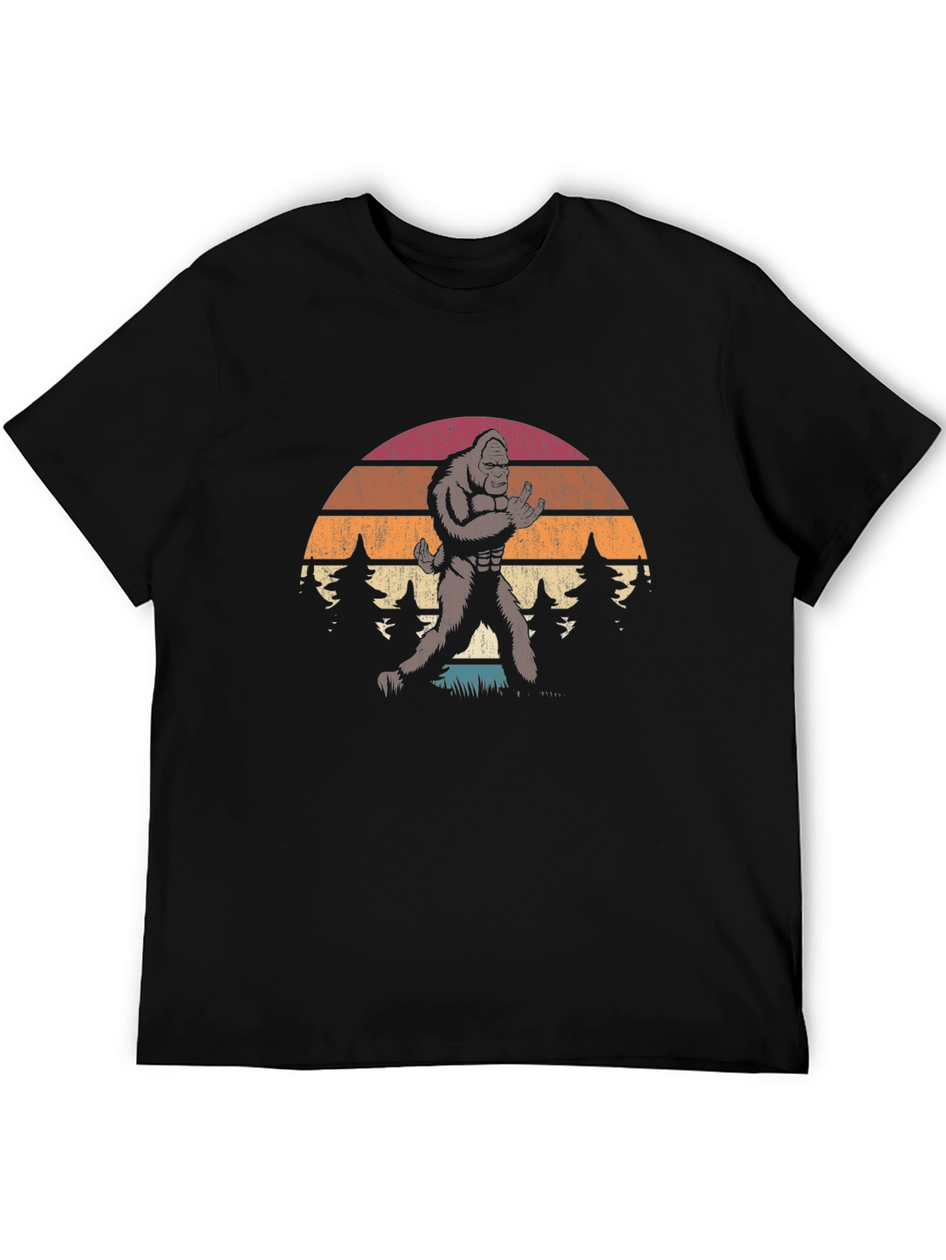 Bigfoot Sunset T-Shirt - Rock On Retro Design