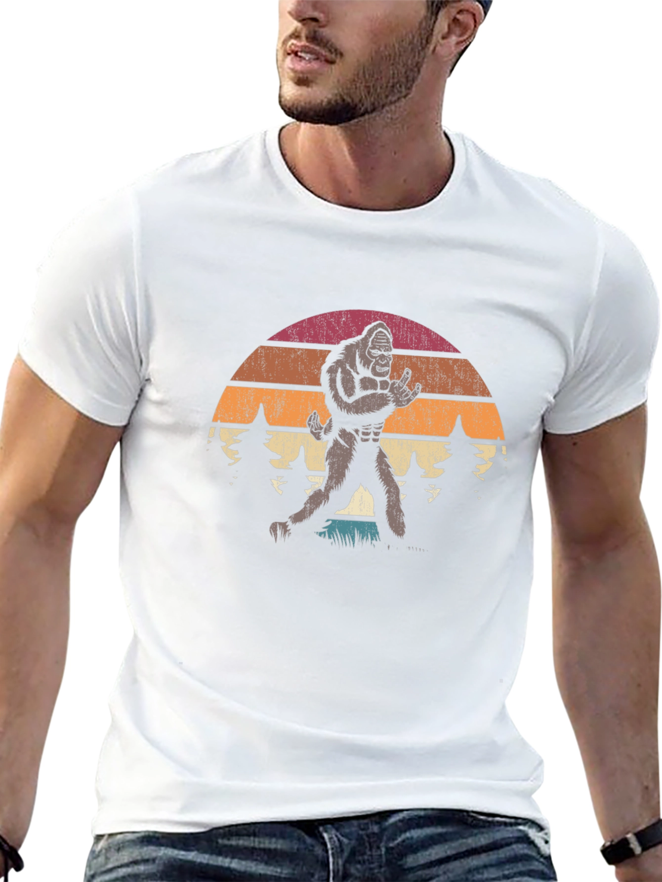 Bigfoot Sunset T-Shirt - Rock On Retro Design