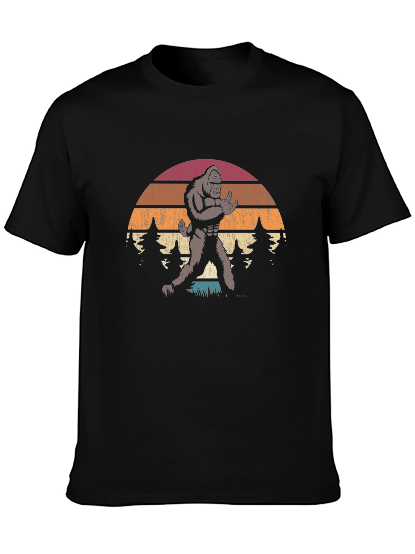 Bigfoot Sunset T-Shirt - Rock On Retro Design