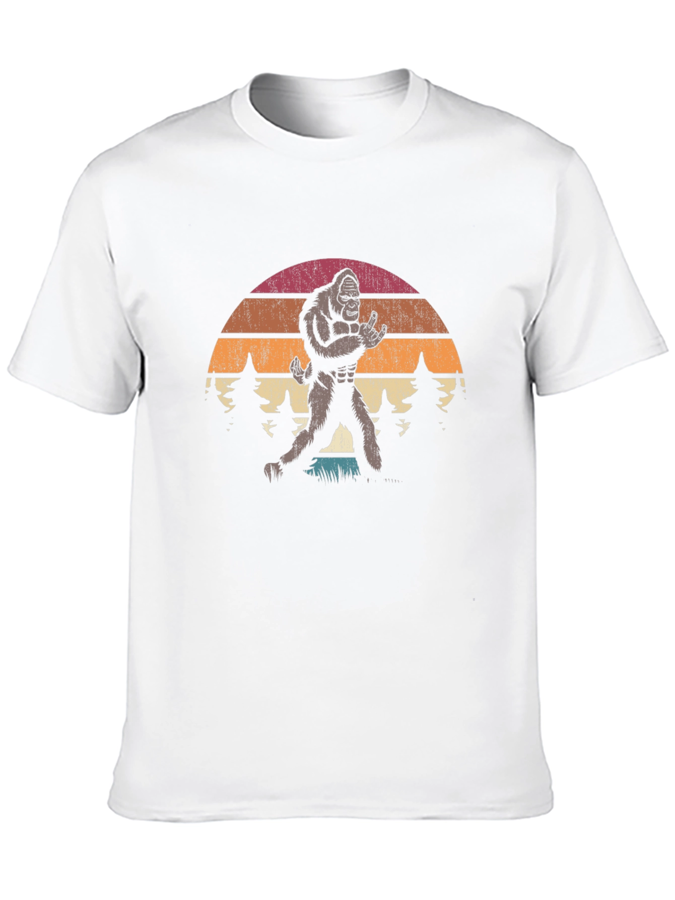 Bigfoot Sunset T-Shirt - Rock On Retro Design