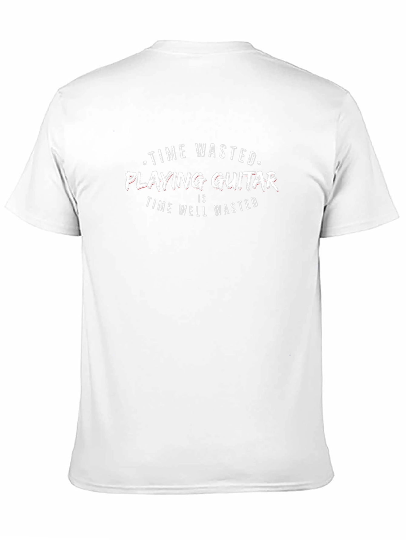 Time Wasted Playing Guitar Mens Black T-Shirt