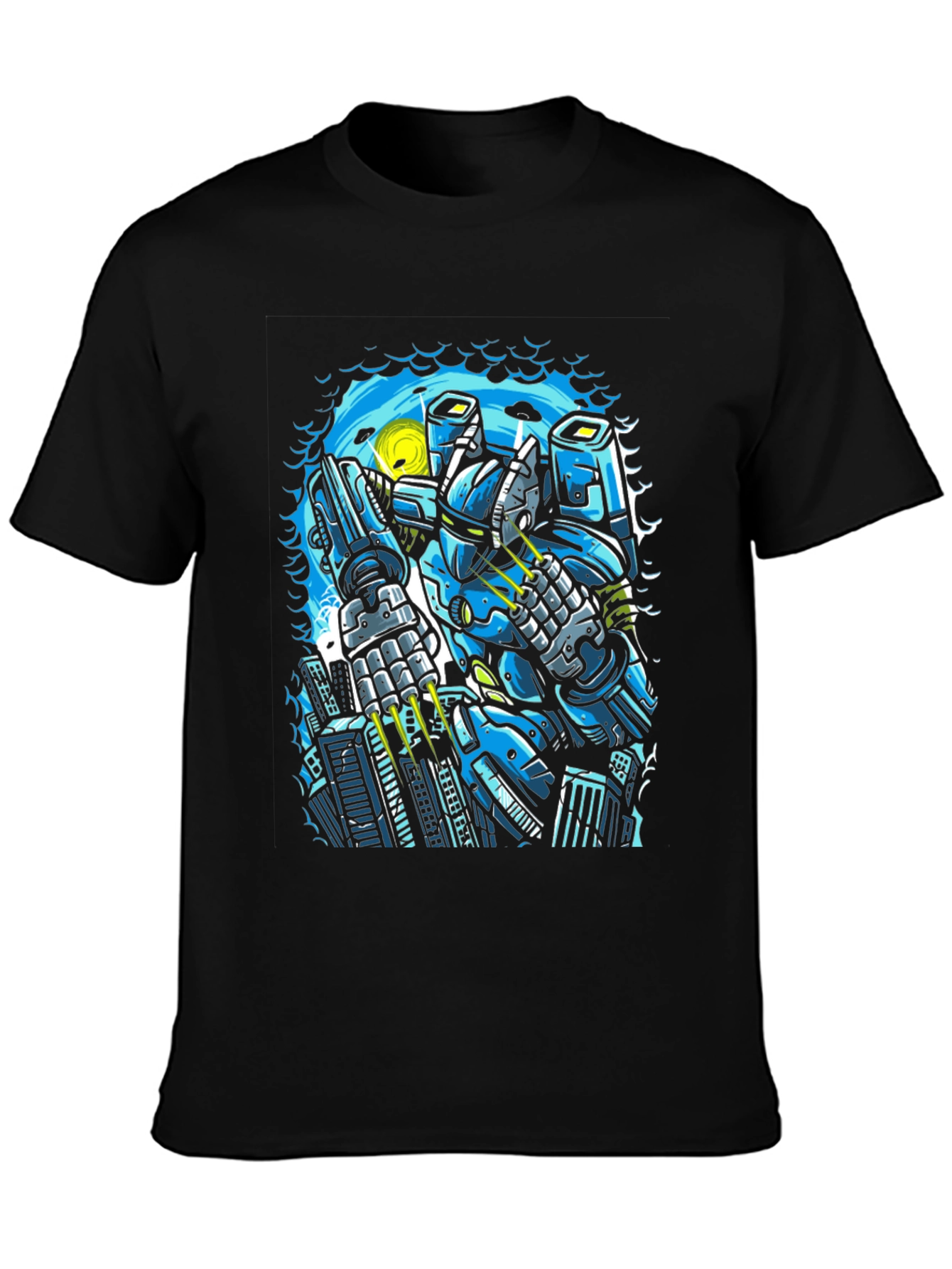 Robot Graphic Tee - Sci-Fi Style