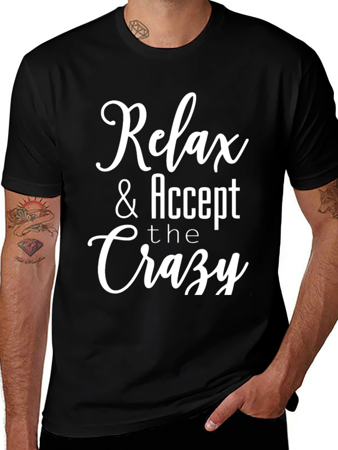 Relax & Accept the Crazy Graphic T-Shirt
