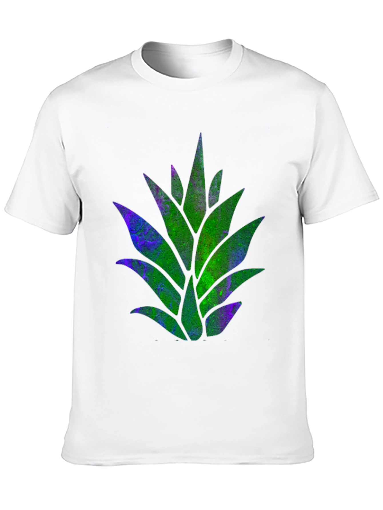 Unique Plant Design Black T-Shirt