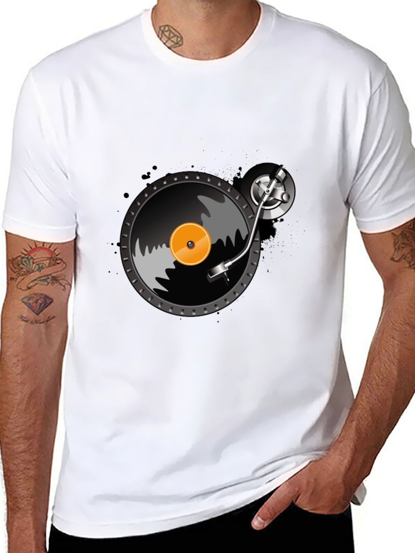 Vinyl Record Player Graphic T-Shirt