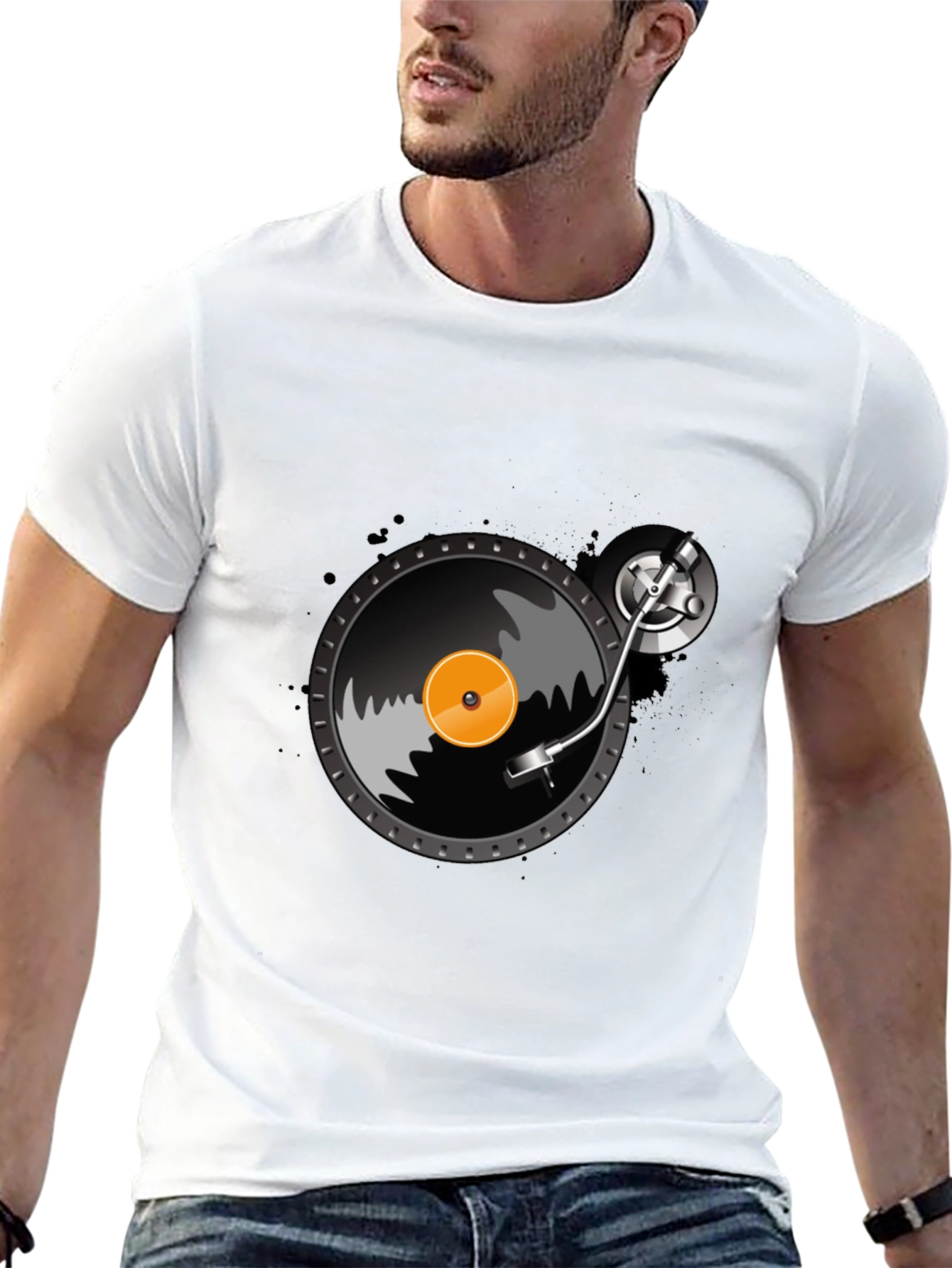 Vinyl Record Player Graphic T-Shirt