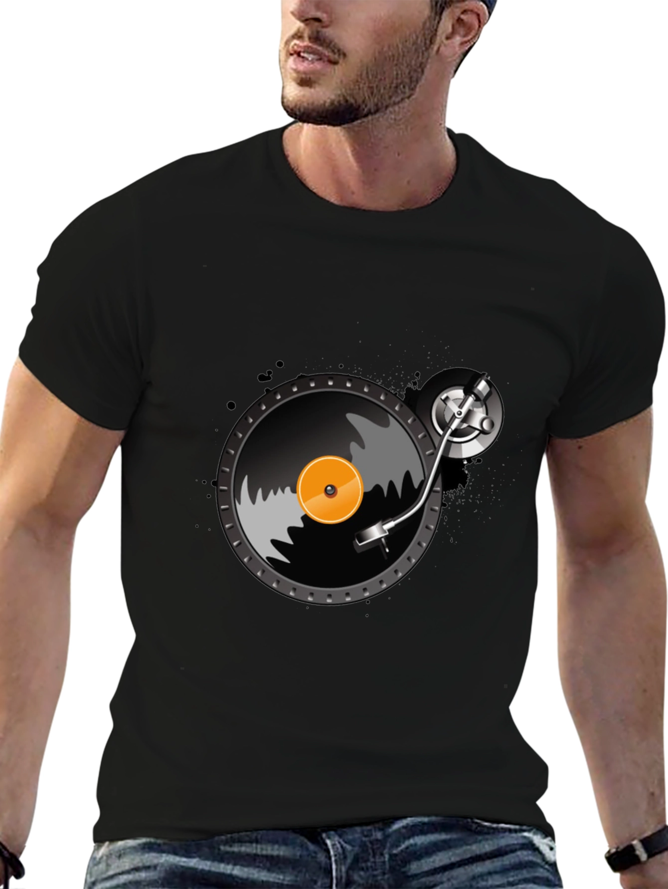 Vinyl Record Player Graphic T-Shirt