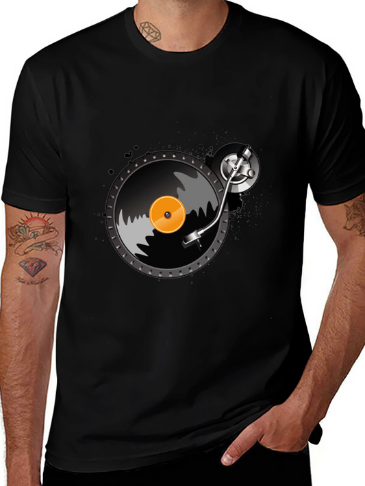 Vinyl Record Player Graphic T-Shirt