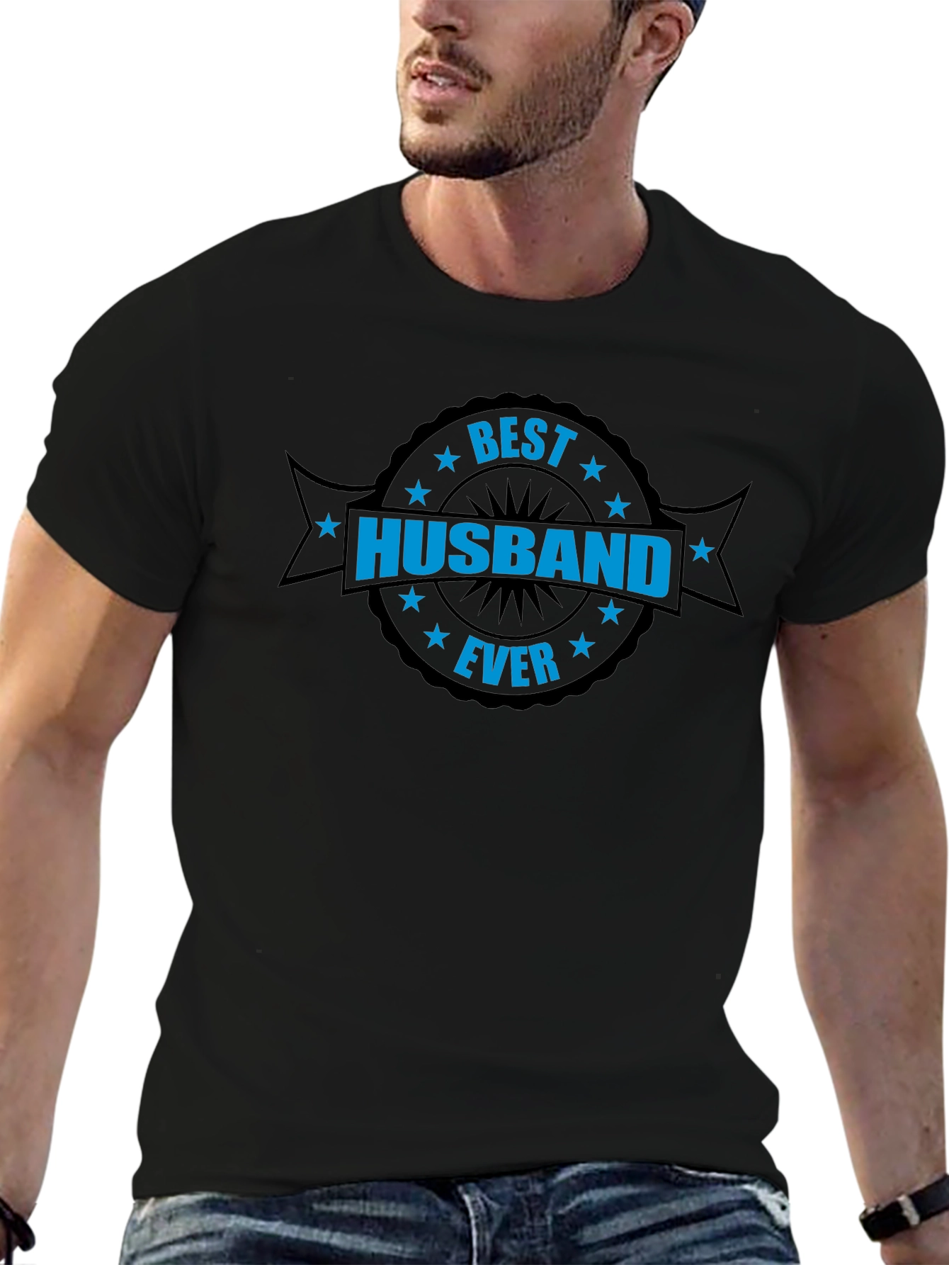Best Husband Ever Black Crew Neck T-Shirt