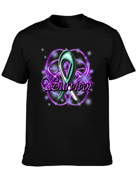 Survivor Ribbon Graphic Tee - Awareness & Support