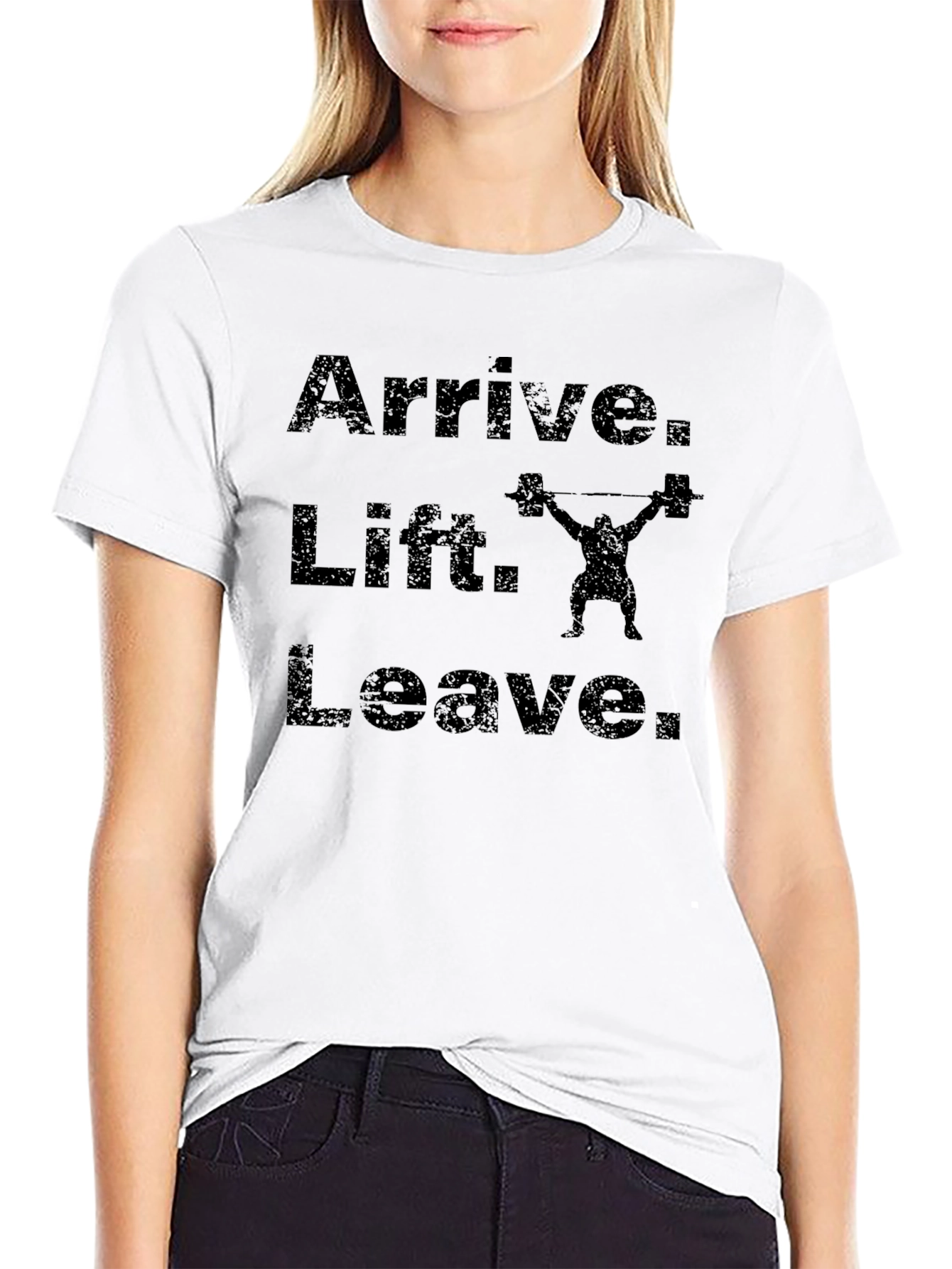 Arrive Lift Leave Mens Black Gym T-Shirt