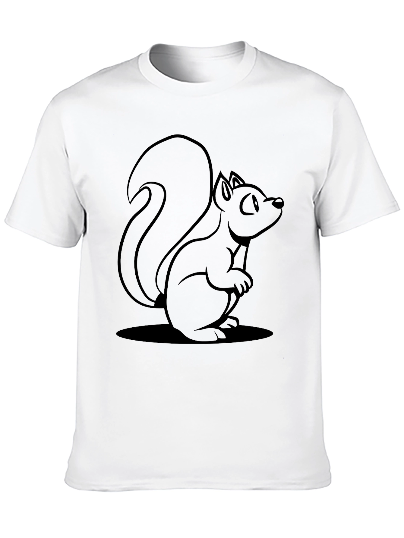 Squirrel Graphic Tee - Black Cotton Blend