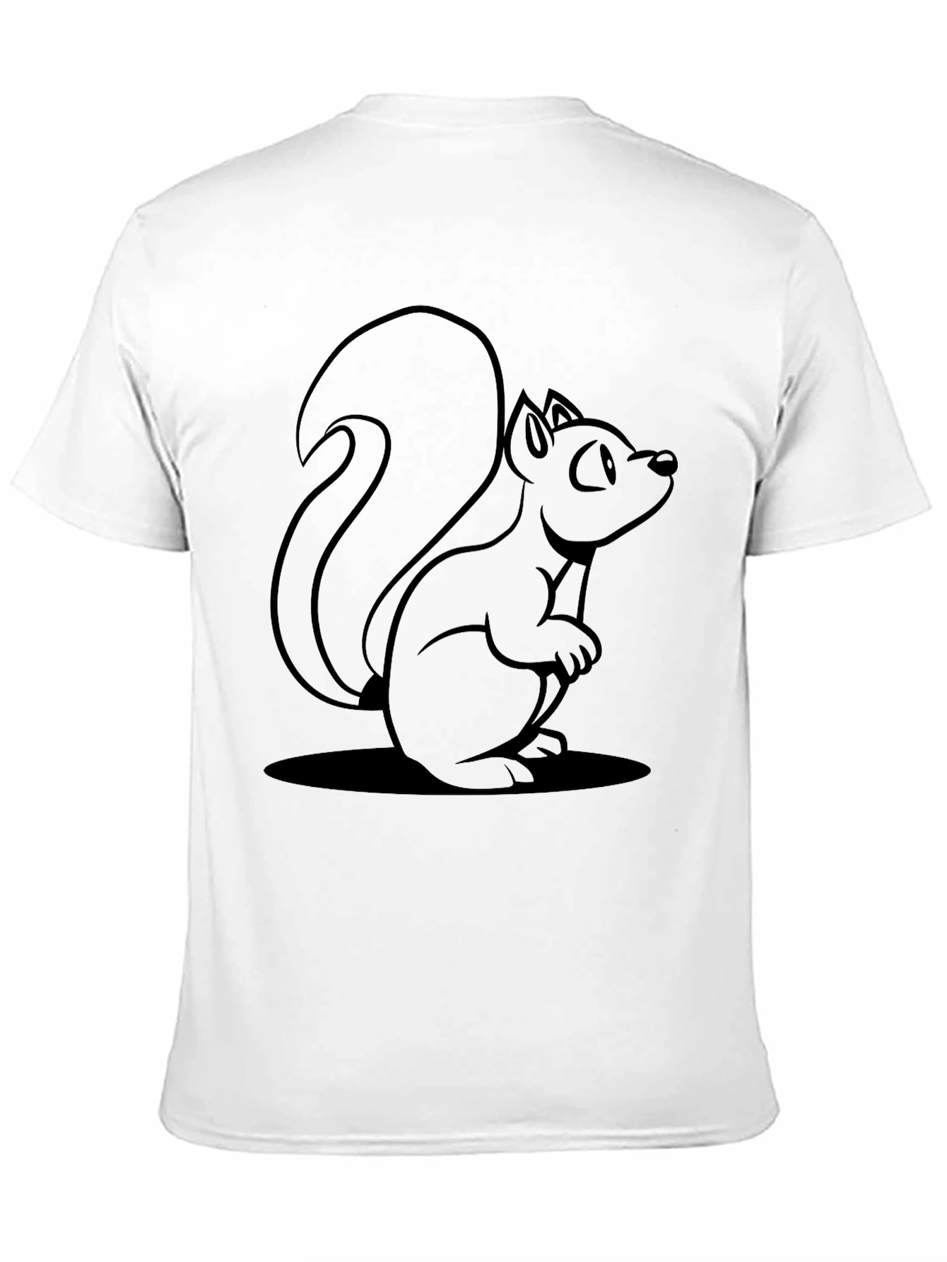 Squirrel Graphic Tee - Black Cotton Blend
