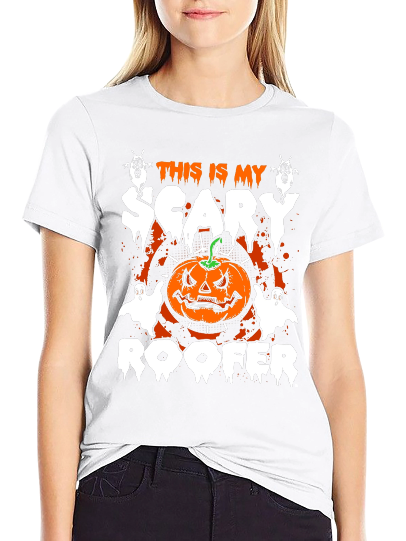 Scary Roofer Halloween T-Shirt