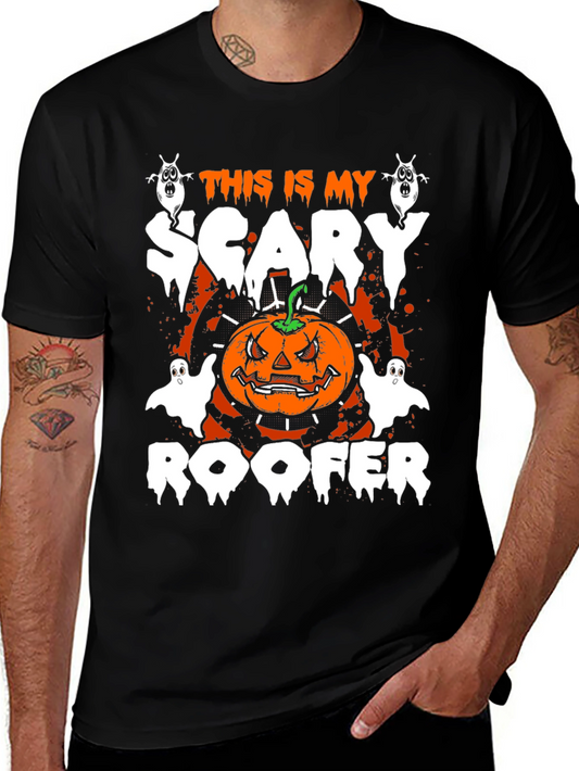 Scary Roofer Halloween T-Shirt