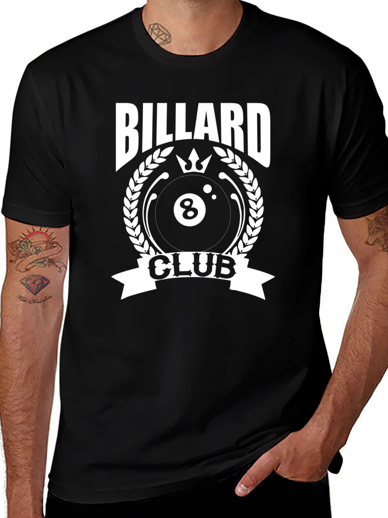 Billiard Club T-Shirt - Cool 8-Ball Design